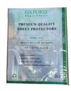 ניילון פס ירוק 40 מיקרון OXFORD - גודל A4 (מארז 50 יח')