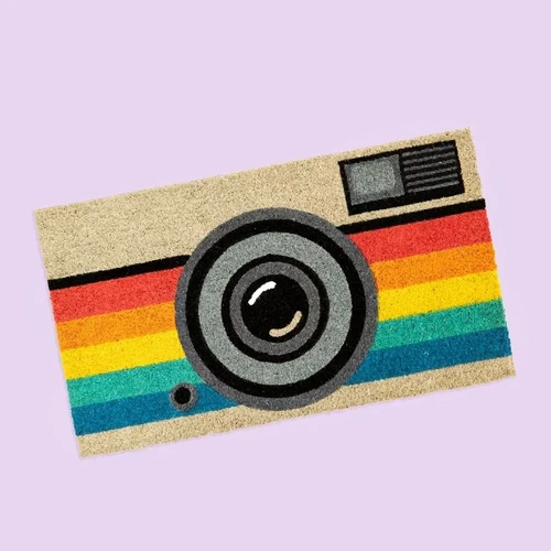 שטיח כניסה מצלמה בצבעי קשת Rainbow Camera