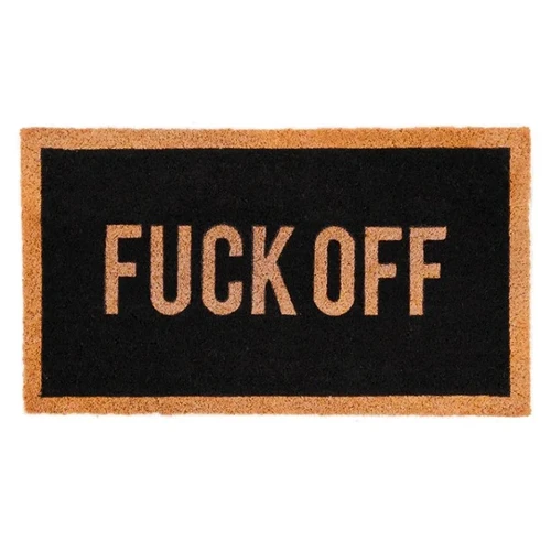 שטיח כניסה עם מסר חד Fuck Off