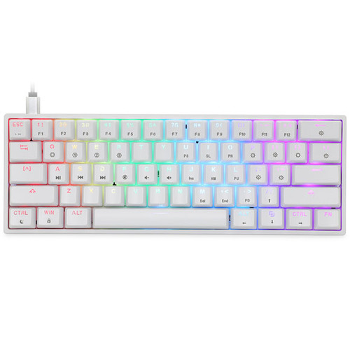 מקלדת HK GAMING GK61 - צבע לבן