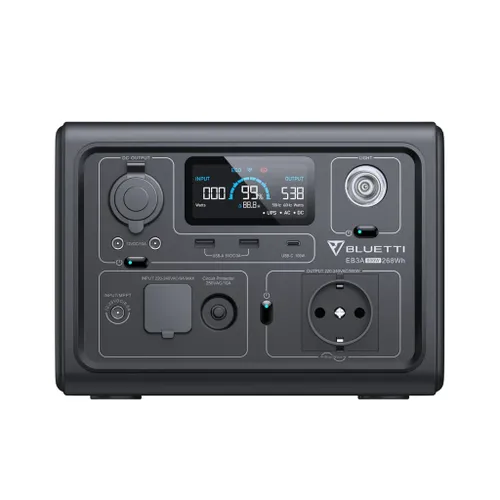 תחנת כוח ניידת עם פאנלים סולאריים BLUETTI EB3A 600W 268Wh