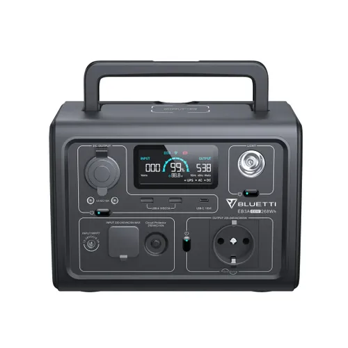 תחנת כוח ניידת עם פאנלים סולאריים BLUETTI EB3A 600W 268Wh
