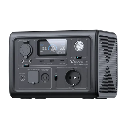 תחנת כוח ניידת עם פאנלים סולאריים BLUETTI EB3A 600W 268Wh