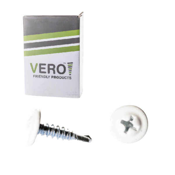 בורג פח אל פח ראש לבן קודח תוצרת טייוואן VERO