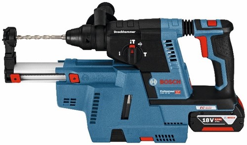 פטישון GBH 18V-26F 2X5.5P.C + שואב אבק עם פוטר מתחלף במזוודה 11910.00G