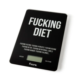 משקל מטבח דיגיטלי עם תזכורת Fucking Diet