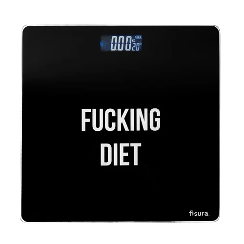 משקל אדם דיגיטלי עם תזכורת Fucking Diet