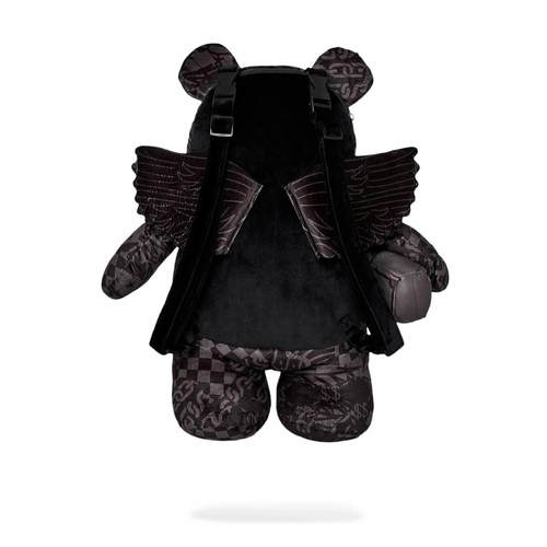 SPRAYGROUND תיק גב מטורף דובי 3AM CHECK WINGMAN BEAR BACKPACK