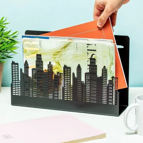 מתקן עיתונים ומגזינים גורדי שחקים Skyscrapers - שחור