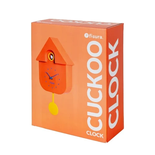 שעון מטוטלת קוקייה עם מנגנון שקט Cuckoo Clock – אדום