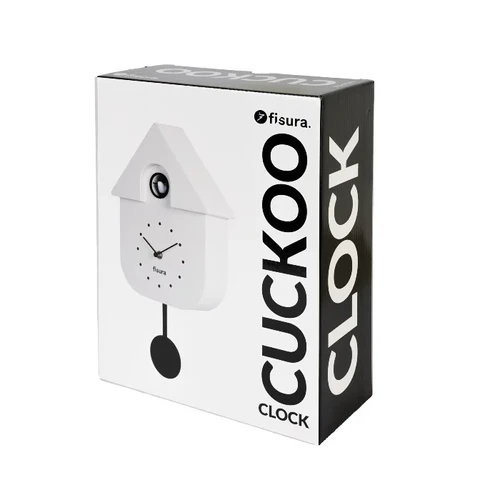 שעון מטוטלת קוקייה עם מנגנון שקט Cuckoo Clock – לבן