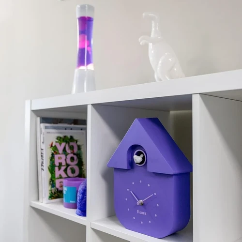 שעון מטוטלת קוקייה עם מנגנון שקט Cuckoo Clock – סגול