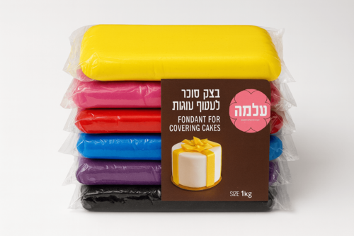בצק סוכר עלמה אדום באריזת 1 ק