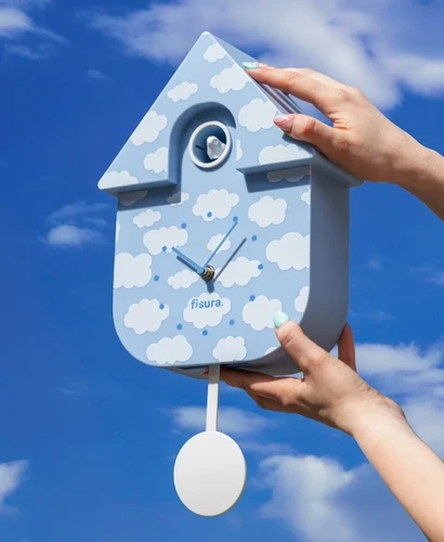 שעון מטוטלת קוקייה עם מנגנון שקט Cuckoo Clock – עננים