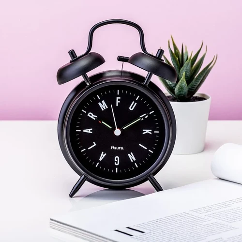 שעון מעורר רטרו עם מנגנון שקט Fucking Alarm
