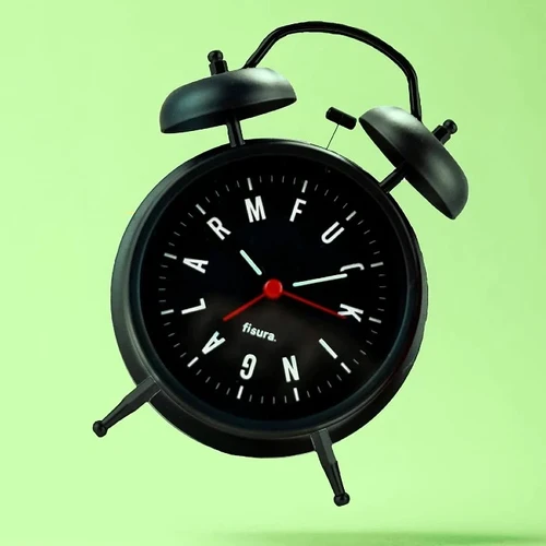 שעון מעורר רטרו עם מנגנון שקט Fucking Alarm