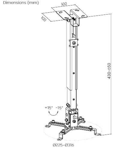 זרוע מקרן Lumi PRB-2