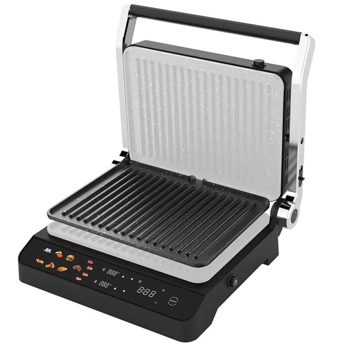 טוסטר לחיצה דיגיטלי משולב גריל כולל מתג הפעלה - 4 פרוסות Stanley Grills