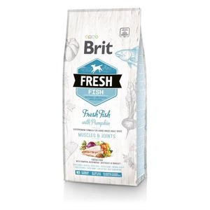 בריט פרש לכלב בוגר גזע גדול דג ודלעת 12 ק"ג Brit Fresh