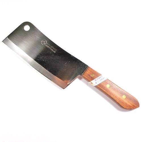 KIWI KITCHEN CLEAVER KNIFE #835 - סכין קצבים תאילנדית בעלת ידית עץ 