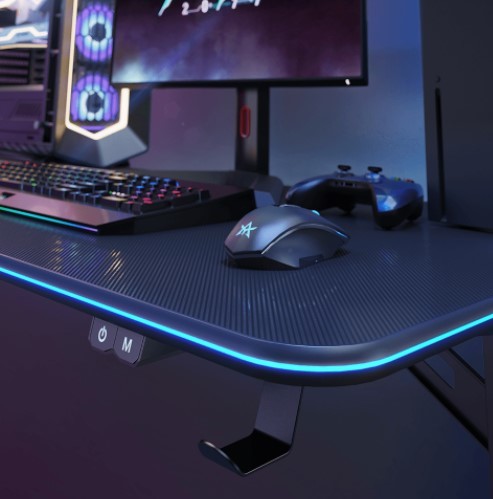 שולחן גיימינג עם תאורת Lumi GMD08-1 RGB