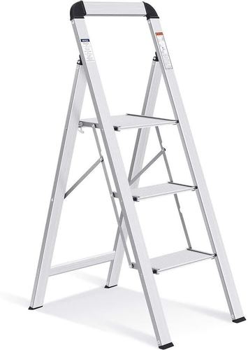 סולם דרגש אלומיניום SMITH דגם SLIM מקצועי עם 3 שלבים ומנגנוני בטיחות