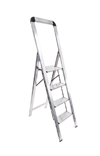 סולם דרגש אלומיניום SMITH דגם SLIM מקצועי עם 4 שלבים ומנגנוני בטיחות