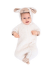 תחפושת אוברול/וואנזי כבשה לפורים ומשחקי דמיון (גילאי 0-3 חודשים)- אבן