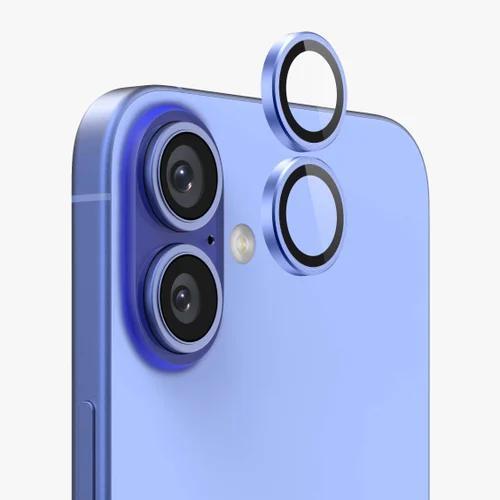 מגן זכוכית למצלמות ל- iPhone 16/16 Plus Blue