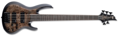 ESP LTD B-5 Ebony Mahogany Bass Charcoal Burst Satin