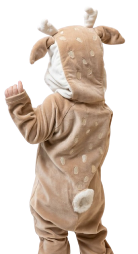 תחפושת אוברול/וואנזי במבי לפורים ומשחקי דמיון (גילאי 24-36 חודשים)- חום בהיר