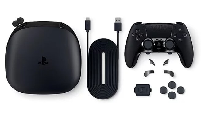 מה בערכה - שלט אלחוטי PS5 DualSense Edge Midnight Black Wireless 
