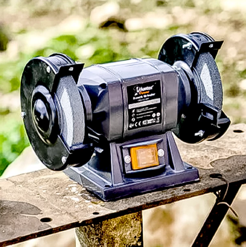 משחזת שולחן חשמלית HUNTER 240W עם שני דיסקים 