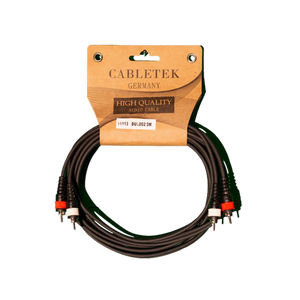 כבל סאונד זוג RCA לזוג RCA באורך 3 מטר דגם DUL002/3M מבית CABELTEK CABLETEK