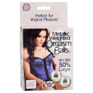 זוג ביצים סיניות ממתכת | California Exotics Metallic Weighted Orgasm Balls