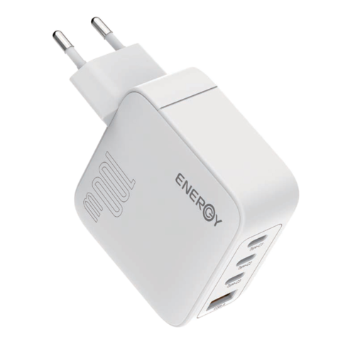 מטען בית ENERGY Premium 3C+1QC PD100W with C to C 1.5M cable לבן