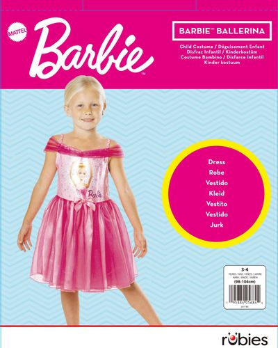 תחפושת ברבי לילדים 5-6Y