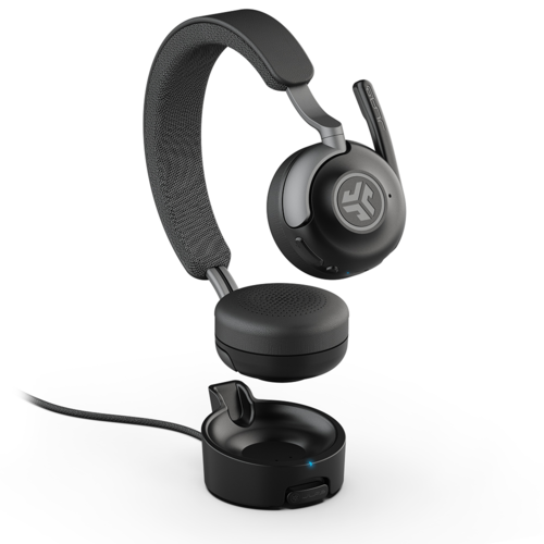 אוזניות עבודה אלחוטיות JLab Epic Work ANC כולל מעמד טעינה שחור