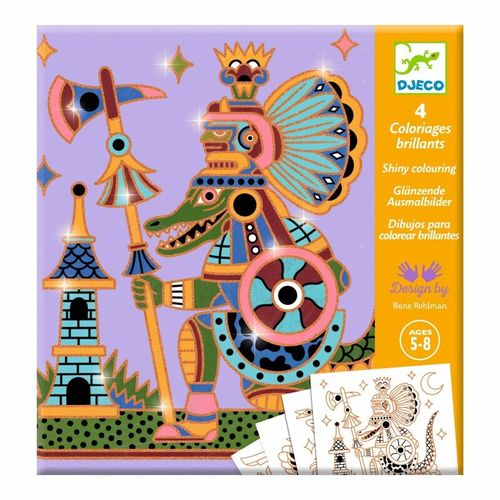 יצירה דפי צביעה חיות לוחמות של Djeco תיבת נח פעילות יצירה צביעה משחקים לנסיעות דמיון מטבח צעצועי עץ איכות חשיבה משחקי התפתחות תינוקות דמיון מריונטה אאוריקה מקופלת טויסים ענטל עדינות