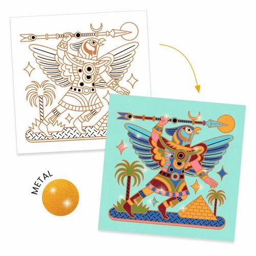יצירה דפי צביעה חיות לוחמות של Djeco תיבת נח פעילות יצירה צביעה משחקים לנסיעות דמיון מטבח צעצועי עץ איכות חשיבה משחקי התפתחות תינוקות דמיון מריונטה אאוריקה מקופלת טויסים ענטל עדינות
