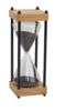 שעון חול 15 דקות - זכוכית עם חול שחור והדפסה אישית