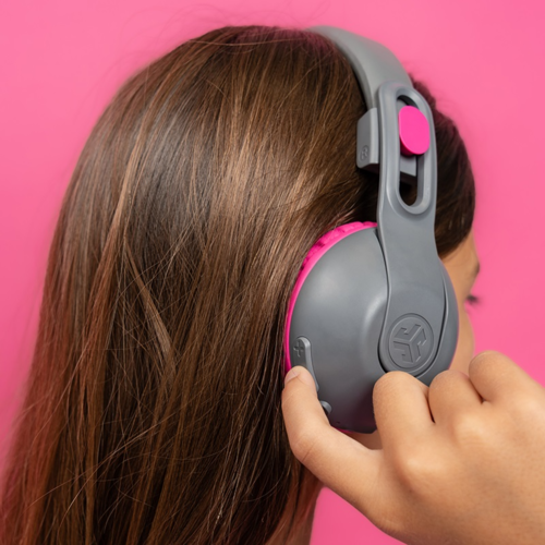 אוזניות קשת לילדים אלחוטיות JLab JBuddies Studio 2 ורוד