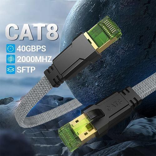 כבל רשת CAT8 איכותי באורך שני מטר 2m