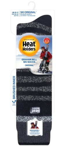 גרבי סקי לגברים שחור (39-45) - Heat Holders