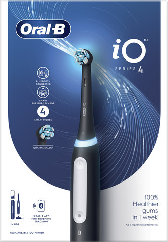  מברשת שיניים חשמלית iO4  אורל בי ORAL B צבע שחור