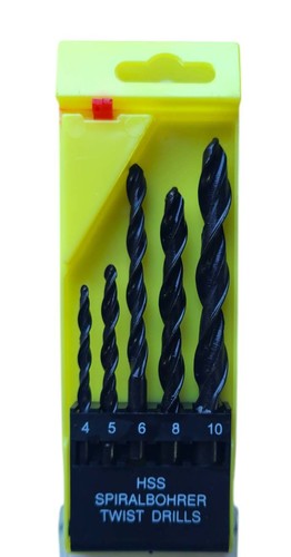 סט מקדחים למתכת 5 יח' 4-10 מ