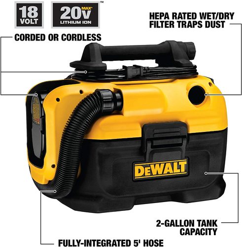 שואב אבק נטען דיוולט DEWALT DCV580H - גוף בלבד