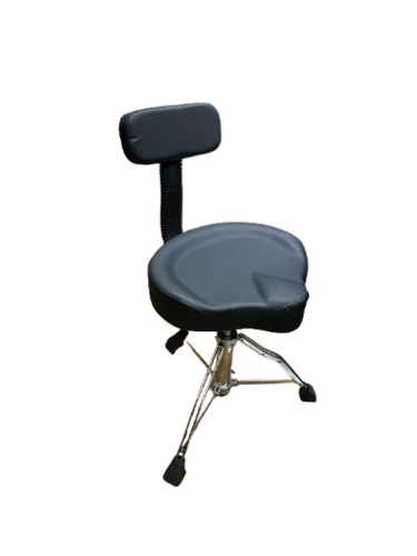 כיסא תופים הידראולי HDT-600 עם מושב אופנוע דמוי עור מרופד ומשענת מבית Gdrums