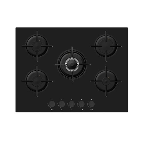 כיריים גז 5 להבות זכוכית שחורה Germaine GER-HOB-5-ZONE-GLB