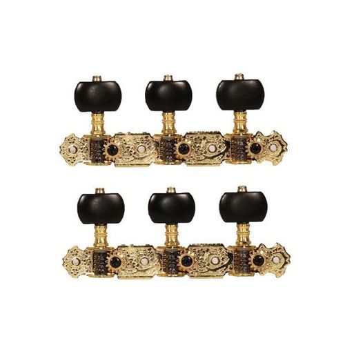 סט מפתחות לקלאסית מוזהב עם ראשים שחורים ALICE AOS-020V3P